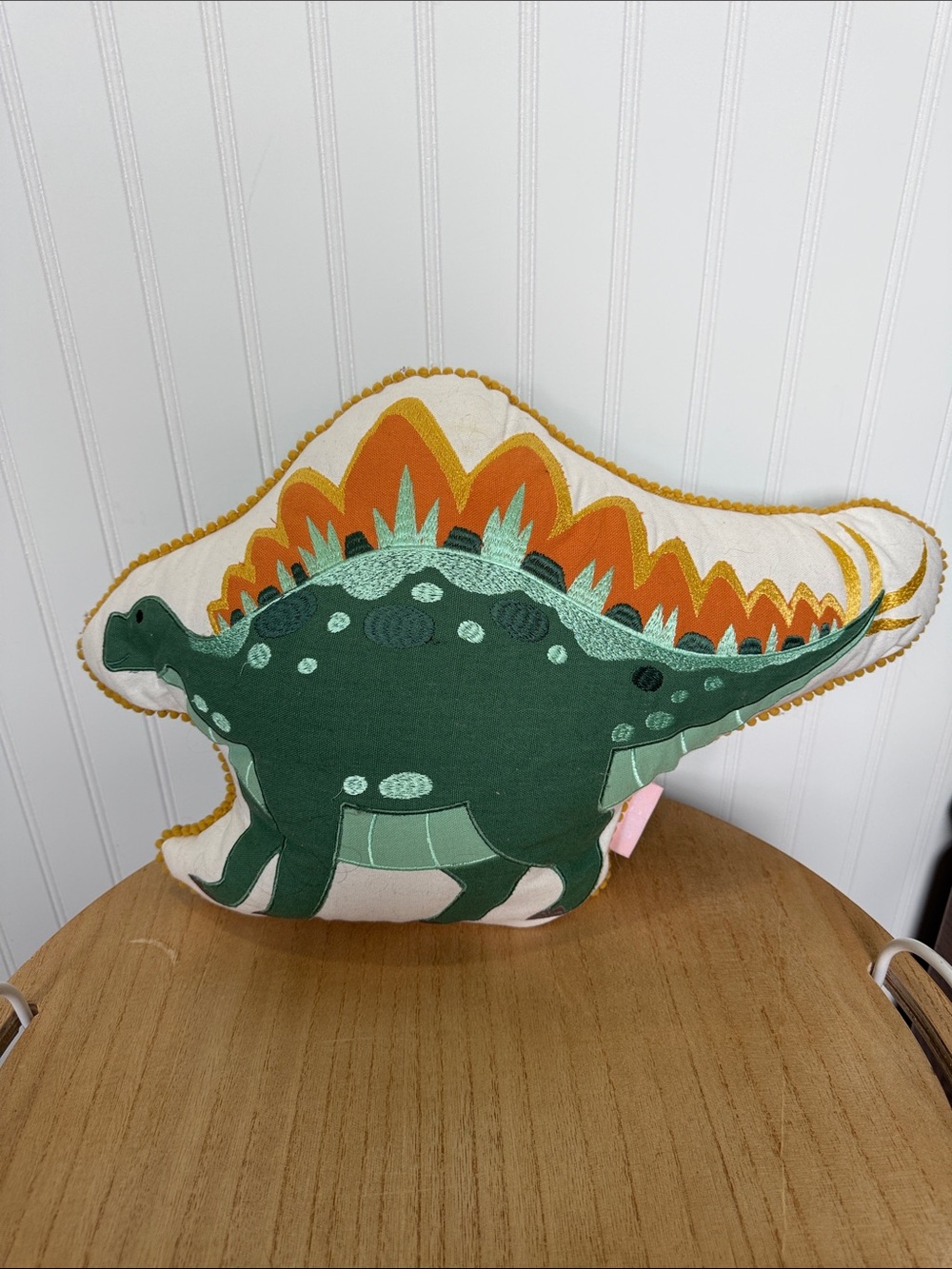 Green Stegosaurus Plush Pillow - Kids Stuffed Animal dinosaur